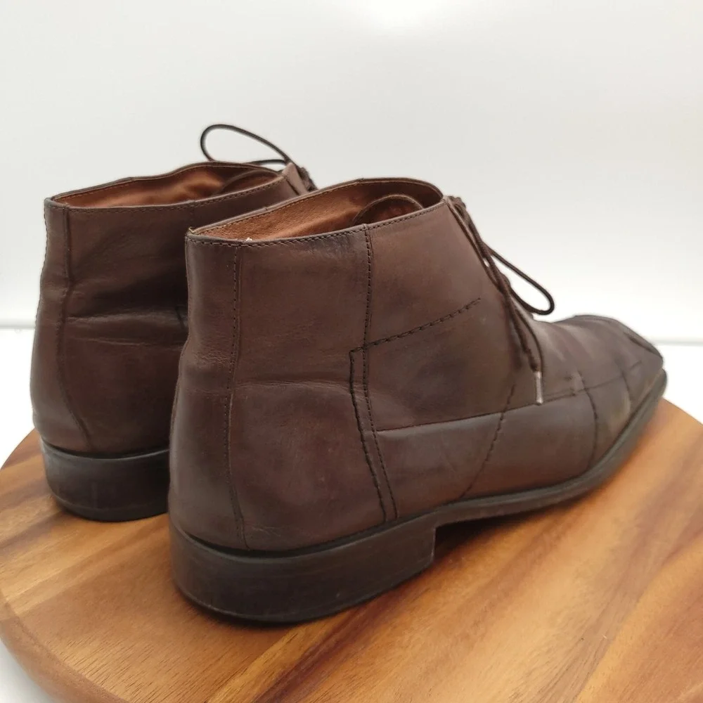 Fratelli Chukka‎ Boots Mens Size 12 M Brown Leather Square Toe